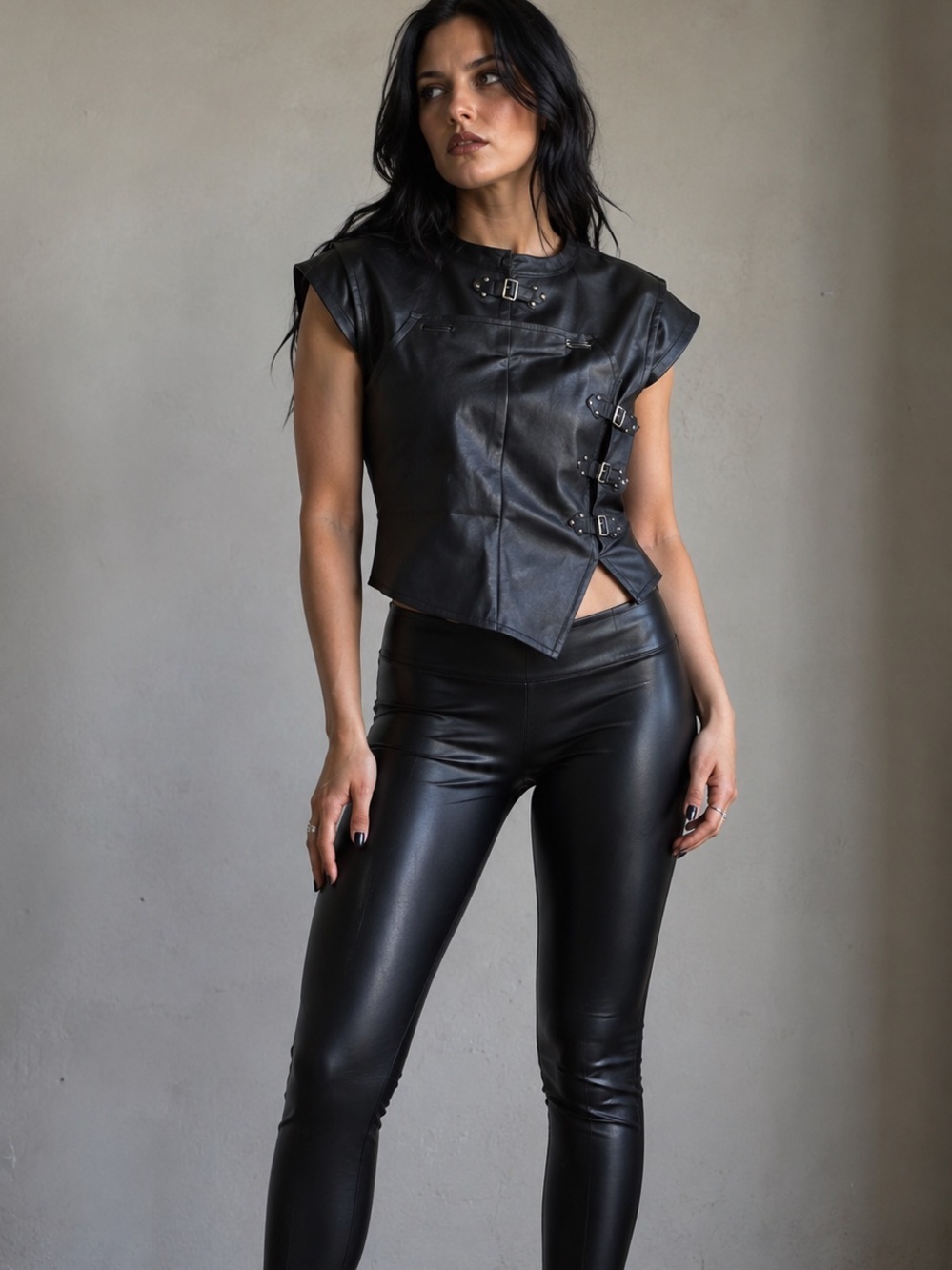 Xl NWOT Faux leather vest